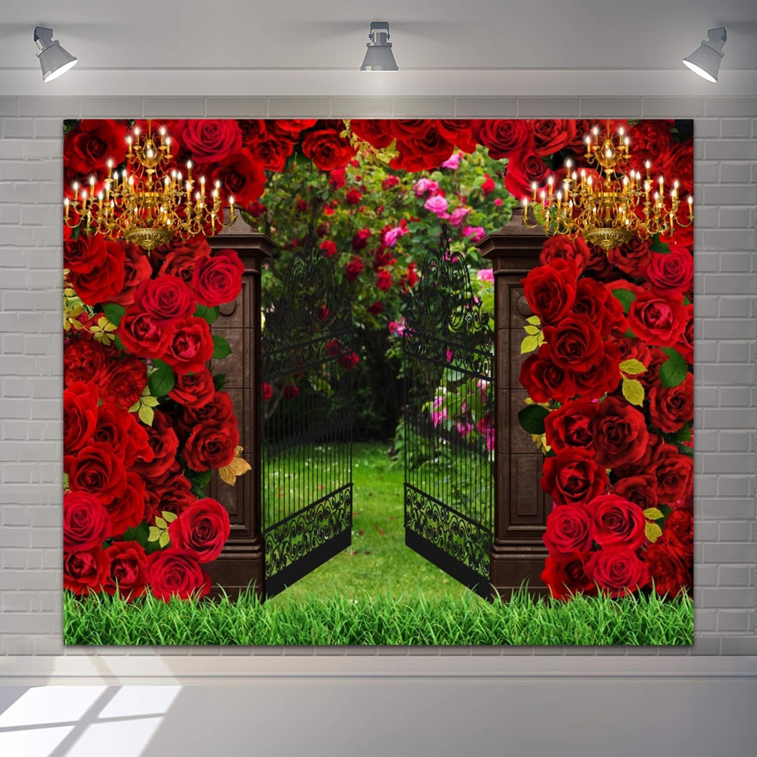 Yeele 10x8ft Wedding Backdrop Pink Flower White Wall Photography Background Valentine's Day Wedding Bridal Party Decorations Anniversary Ceremony Decor Photo Banner Portrait Shooting Photo Booth Props - View #5