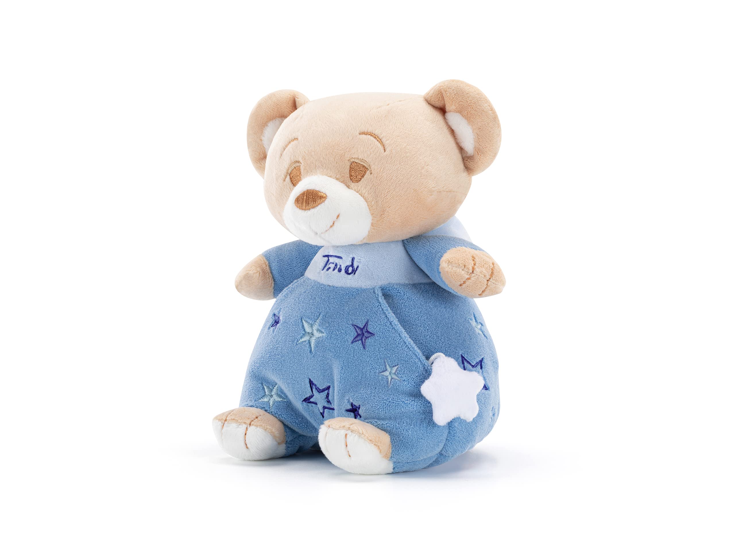 Trudi Hase mit blauem Kleid Plüsch und Doudou für Babys. Baby-Teddybären für Kinder. Neugeborenengeschenk für die ersten Monate | 12x18x11cm Größe S | Baby Star | Modell 18174