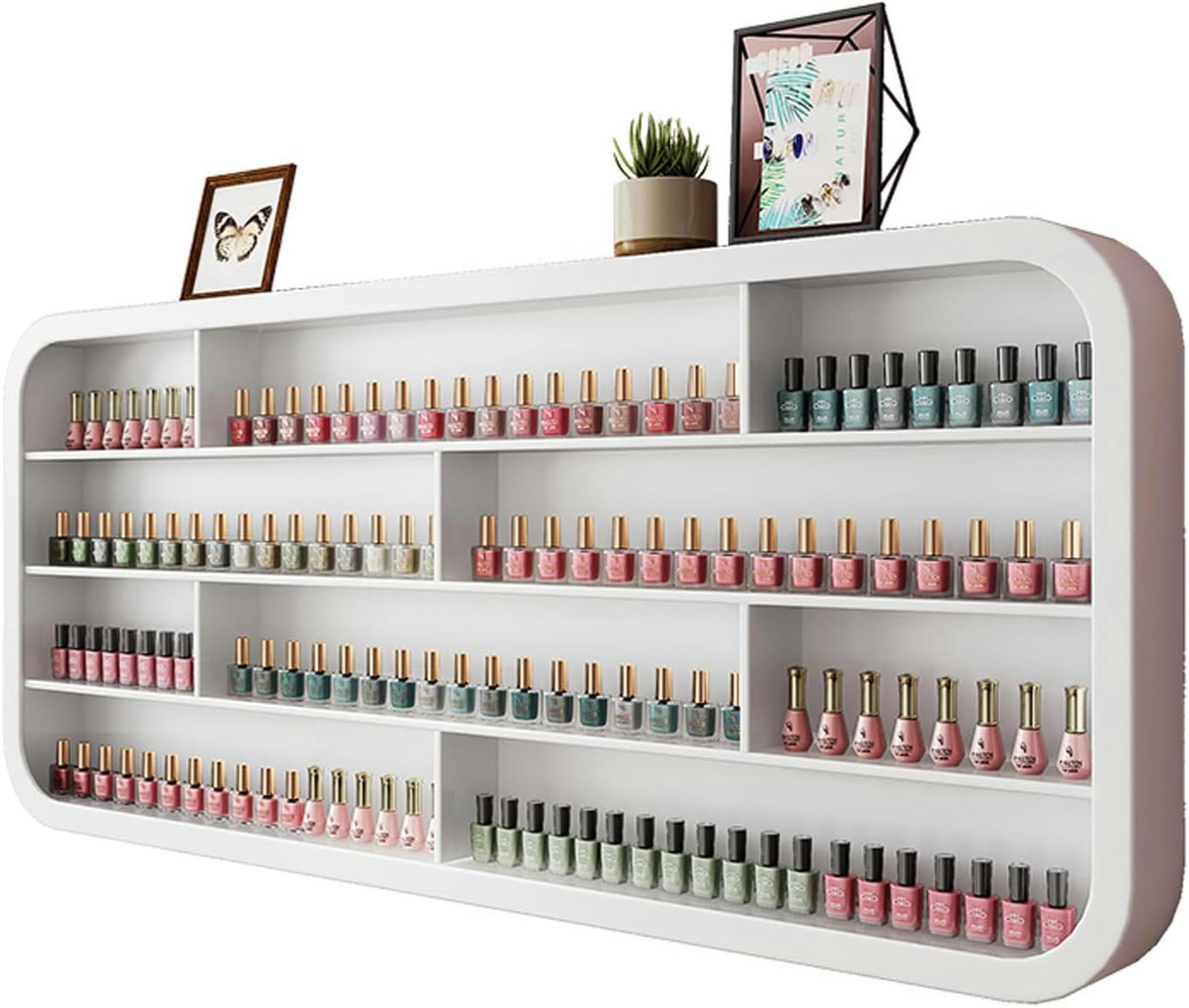 Porta Smalto per Unghie, espositore portaoggetti per Oli Essenziali e profumi sospeso, Versatile espositore portaoggetti per Oli Essenziali e profumi, ripiano Multifunzionale (0,8 m)
