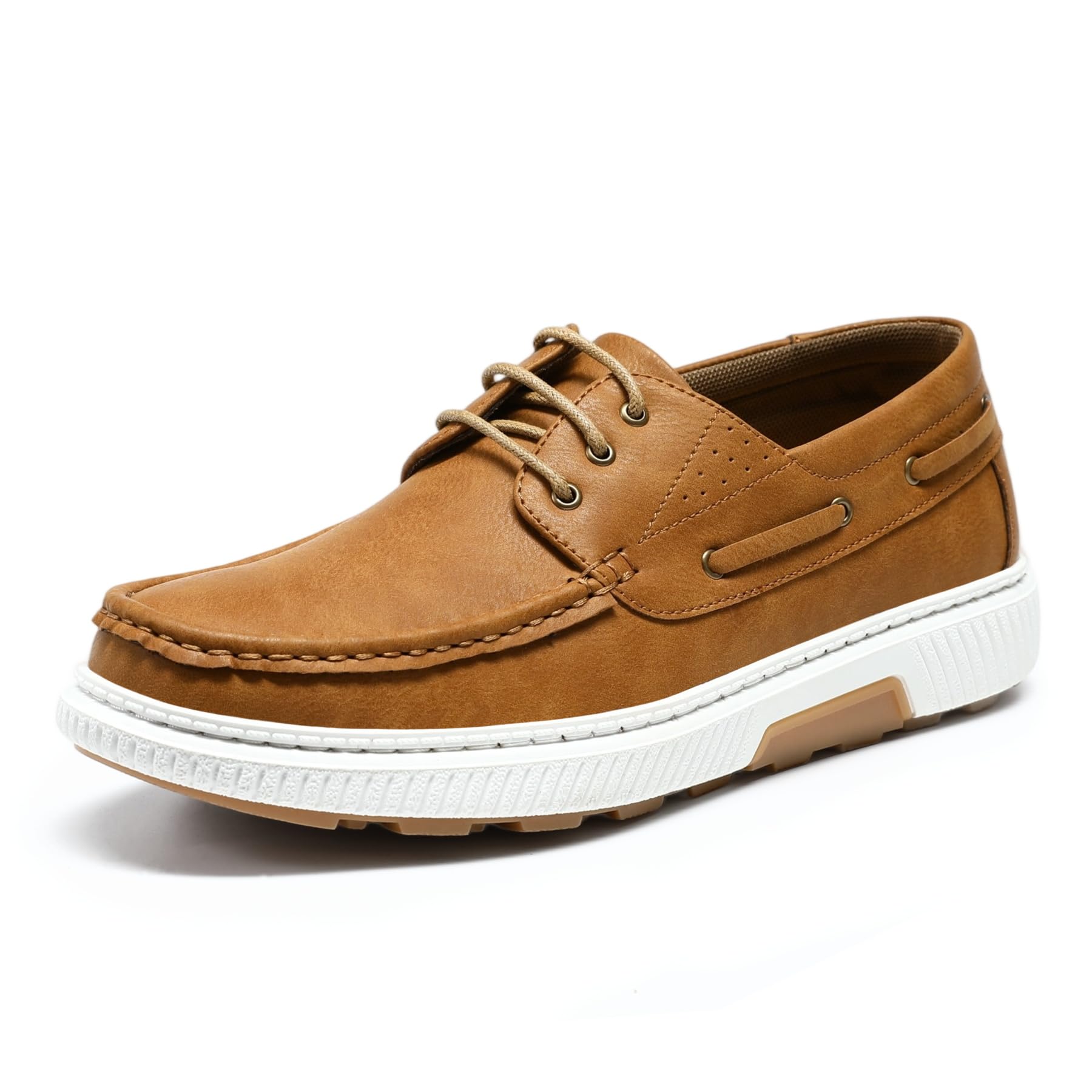 Allthemen Herren Loafer Leder Mokassins Slip on Business Bootsschuhe Leicht | Flache Sohle, Segelschuhe, mit Schnürsenkel, Bequem, Slipper, Casual Alltag, Halbschuhe, Freizeitschuhe, Moccasins