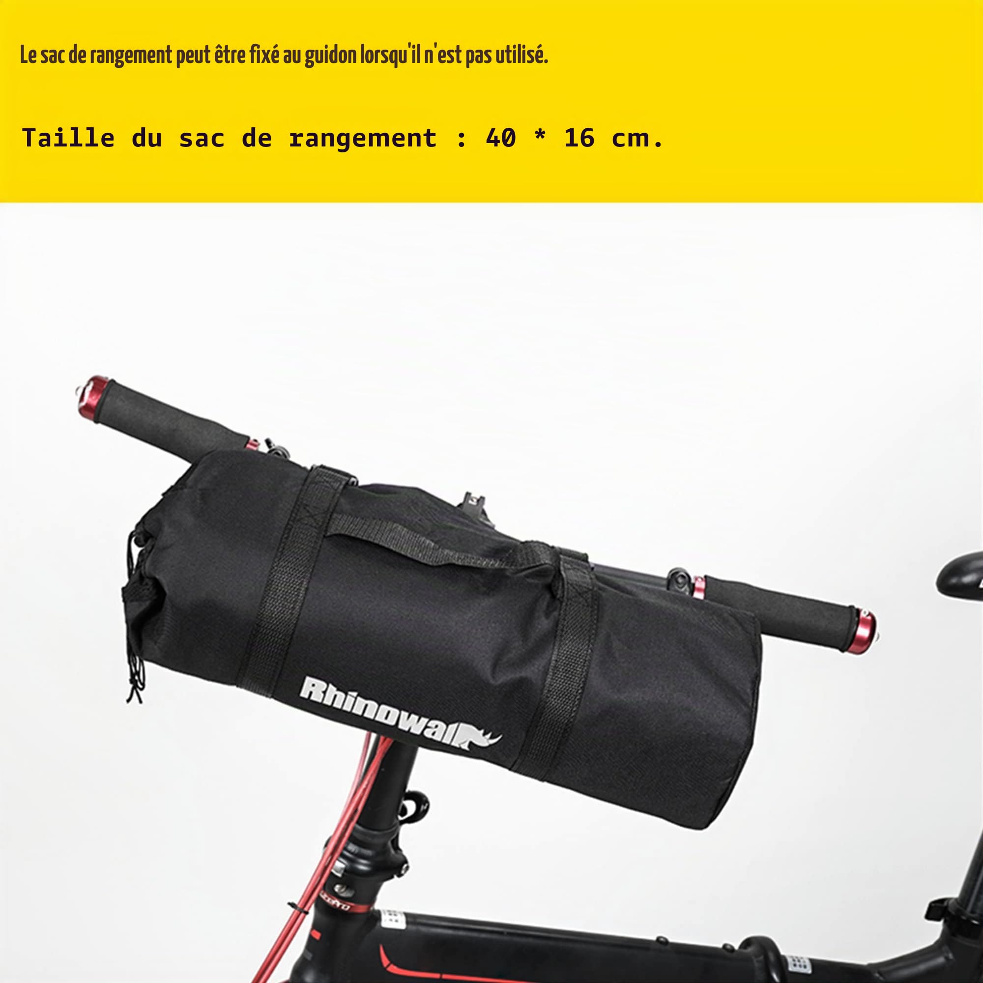 Sacoche de vélo pliable de 66 cm - Convient pour les vélos pliants de 26 pouces ou moins - Mallette de transport pour vélo, voyage, voyage