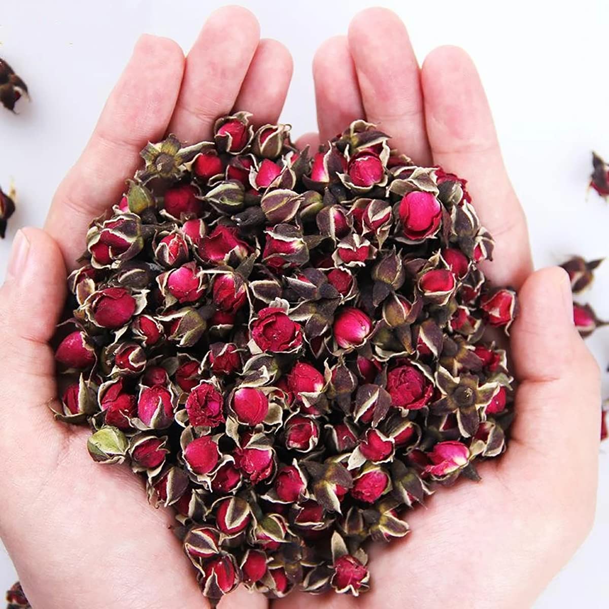 Natürliche Getrocknete Rote Rosenknospen Blume DIY Dekorative Mini-jasminknospe Für Hochzeit Duftendes Konfetti Basteln Bad Aromatherapie-Rose-300g