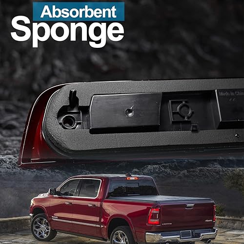 Miniatura 8 de NSLUMO Tercera luz de freno LED de repuesto para RAM 1500 2019 2020 2021 2022 2023 2024 RAM 1500 Pickup LED rojo 3er centro de freno de montaje alto