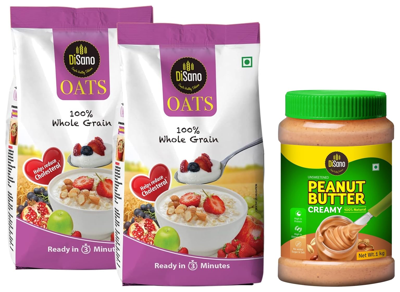 See full amazon price history chart for DiSano All Natural Peanut Butter, Creamy, 30% Protein, Unsweetened, Gluten Free, 1 Kg + Disano Oats with High in Protein and Fibre Pouch, 2 kg DiSano All Natural Peanut Butter, Creamy, 30% Protein, Unsweetened, Gluten Free, 1 Kg + Disano Oats with High in Protein and Fibre Pouch, 2 kg (B08GQ5BL5C) Amazon Price History, Amazon Price Tracker