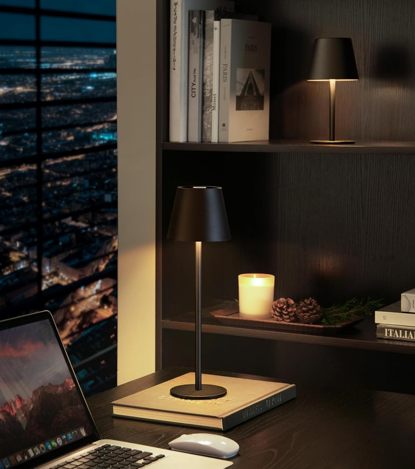 3 Pack Cordless Table Lamp, Portable Battery Operated Lamp with 3 Color Temps and Stepless Dimming, Rechargeable Table Lamp for Dinner, Desk, Cafe, Outdoor (Black) - Image 2