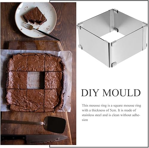 Miniatura 2 de DOITOOL Mini moldes de galletas para tartas, anillos cuadrados cuadrados para pastel, anillo de mousse, anillo de pastelería, molde circular para el