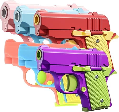 Miniatura 11 de Juguete antiestrés para adultos, mini pistola pequeña impresa en 3D 1911, un juguete para aliviar el estrés adecuado para aliviar el TDAH y la Rosa