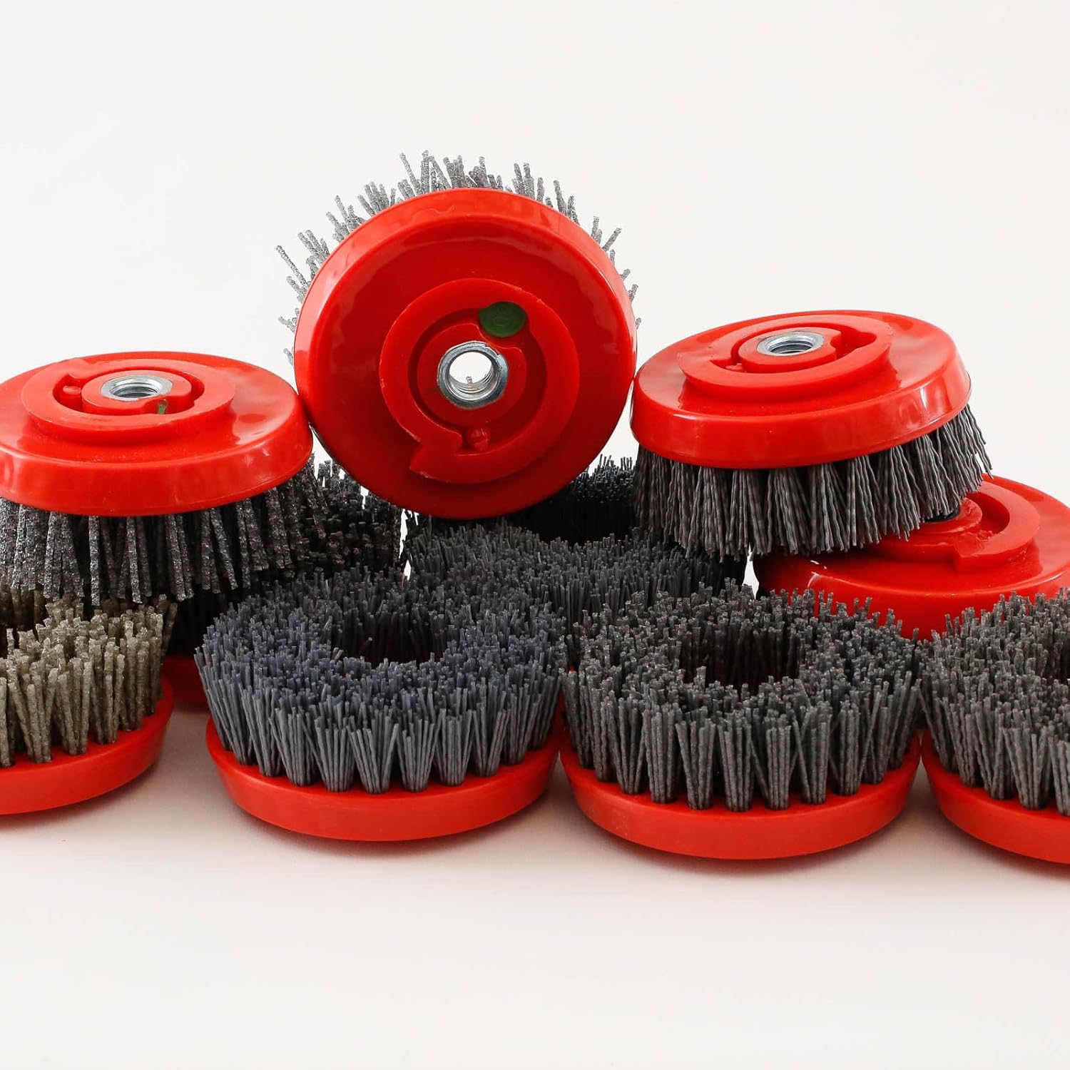 4" Antiquing Silicon Carbide Brushes - 36/80/500 Grit for Granite & Marble