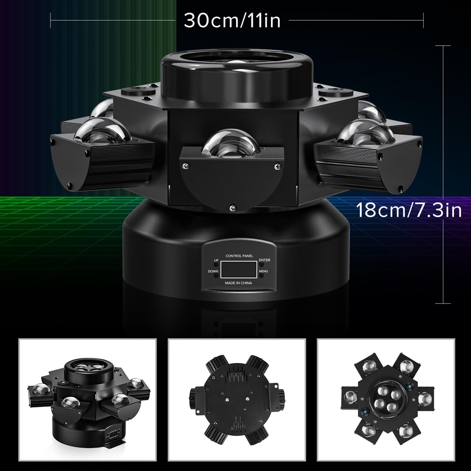 Luci da palcoscenico a testa mobile, luci DJ da 150 W con molteplici effetti di fascio per feste al coperto, discoteca, KTV, matrimoni, club e spettacoli dal vivo