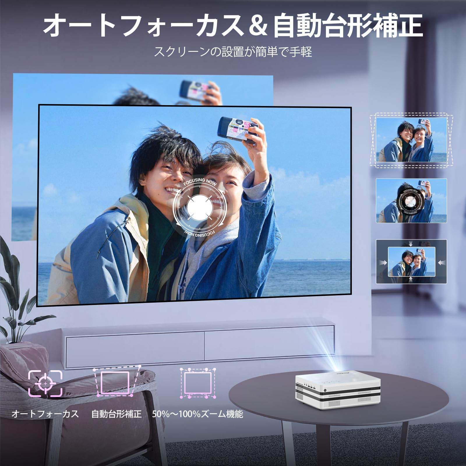 Amazon | プロジェクター Netflix公式 iSinbox 高輝度 1000ANSI 