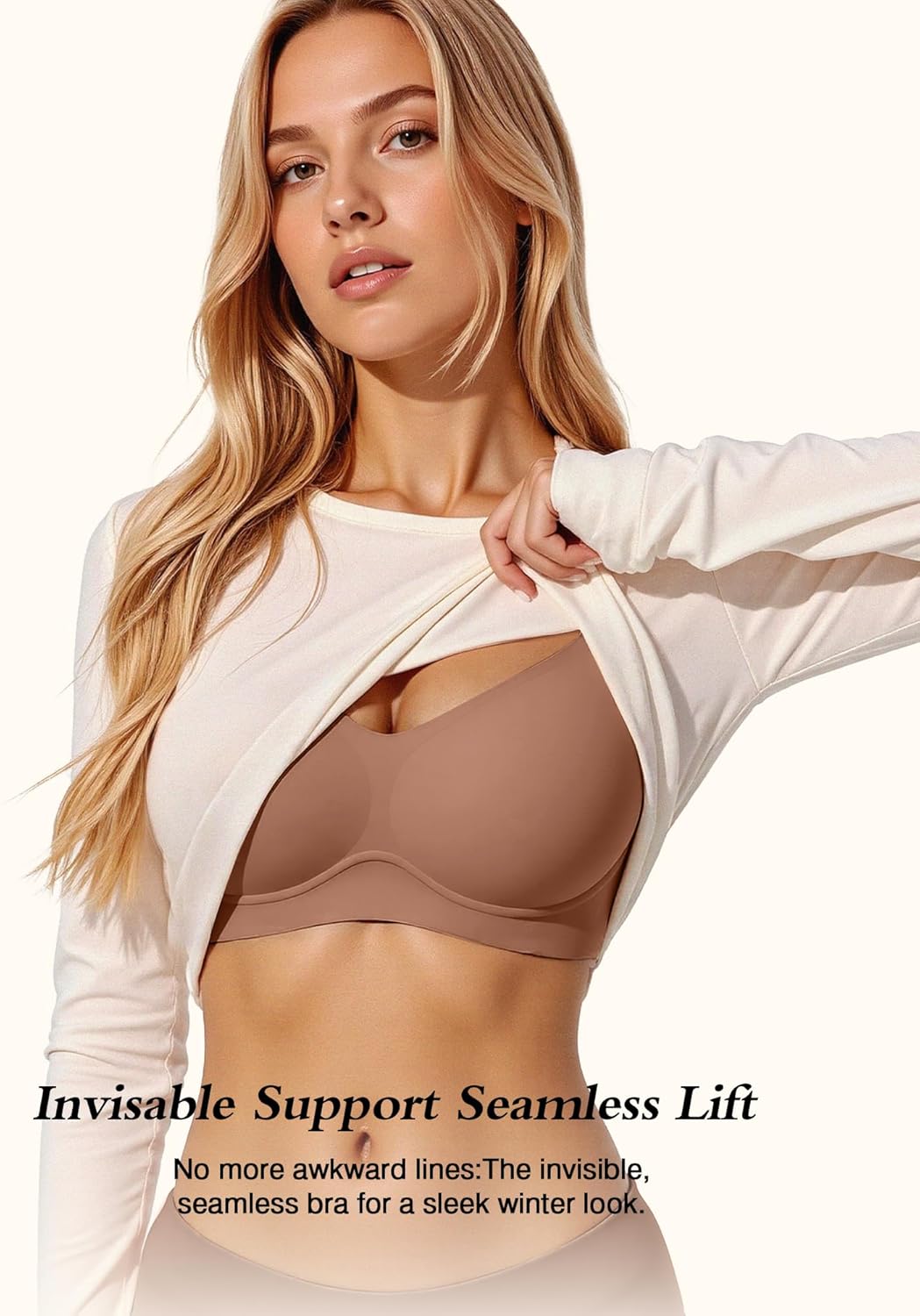 Women Wireless Jelly Bras Seamless Comfort Push Up No Underwire Support Bralette Full Coverage Everyday Bra - Image 4