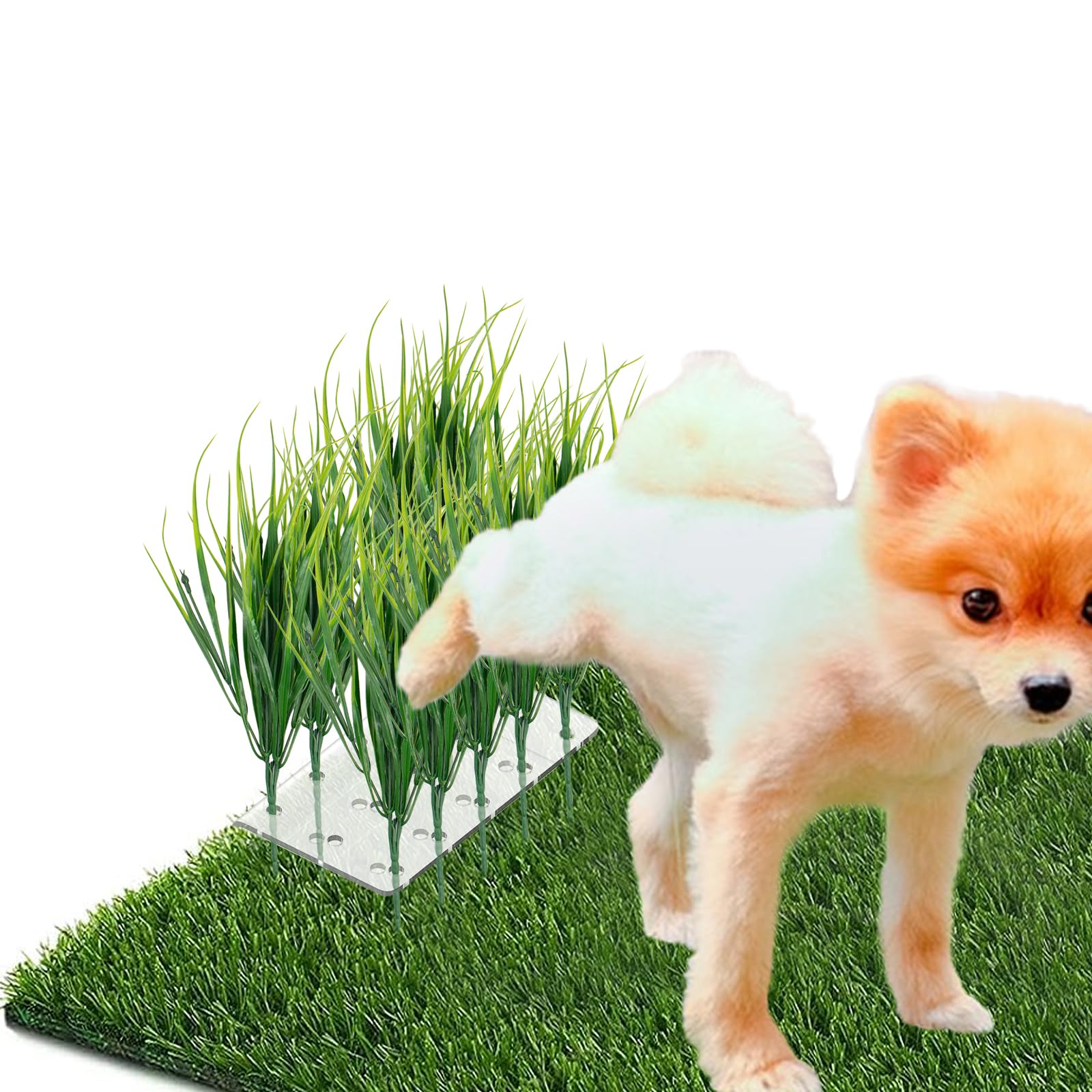 Künstliche Graspflanzen als Pinkelpfosten für Hunde Hundetoilette Töpfchentraining für Welpen Hundetoilette aus Kunstrasen für den Innen- und Außenbereich