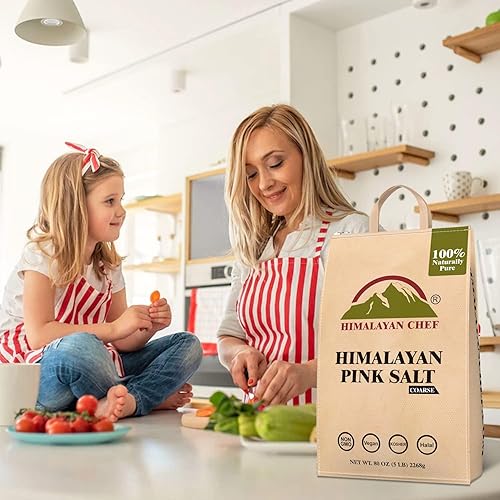 Miniatura 3 de Himalayan Chef Sal rosa - Recambio de sal para molinillo  Bolsa de 80 onzas (bolsa de 5 libras), 100% natural, sin OMG, vegano y certificado Kosher