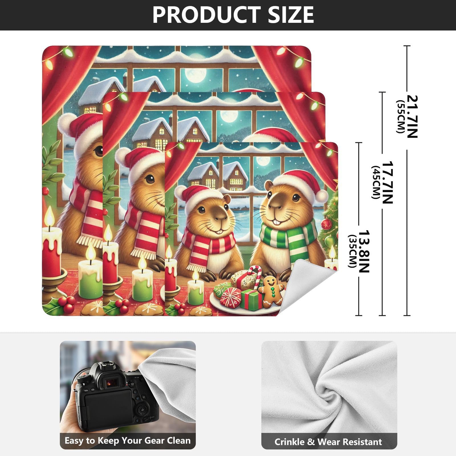 Capybara Christmas Night Protective Wrap 13.8