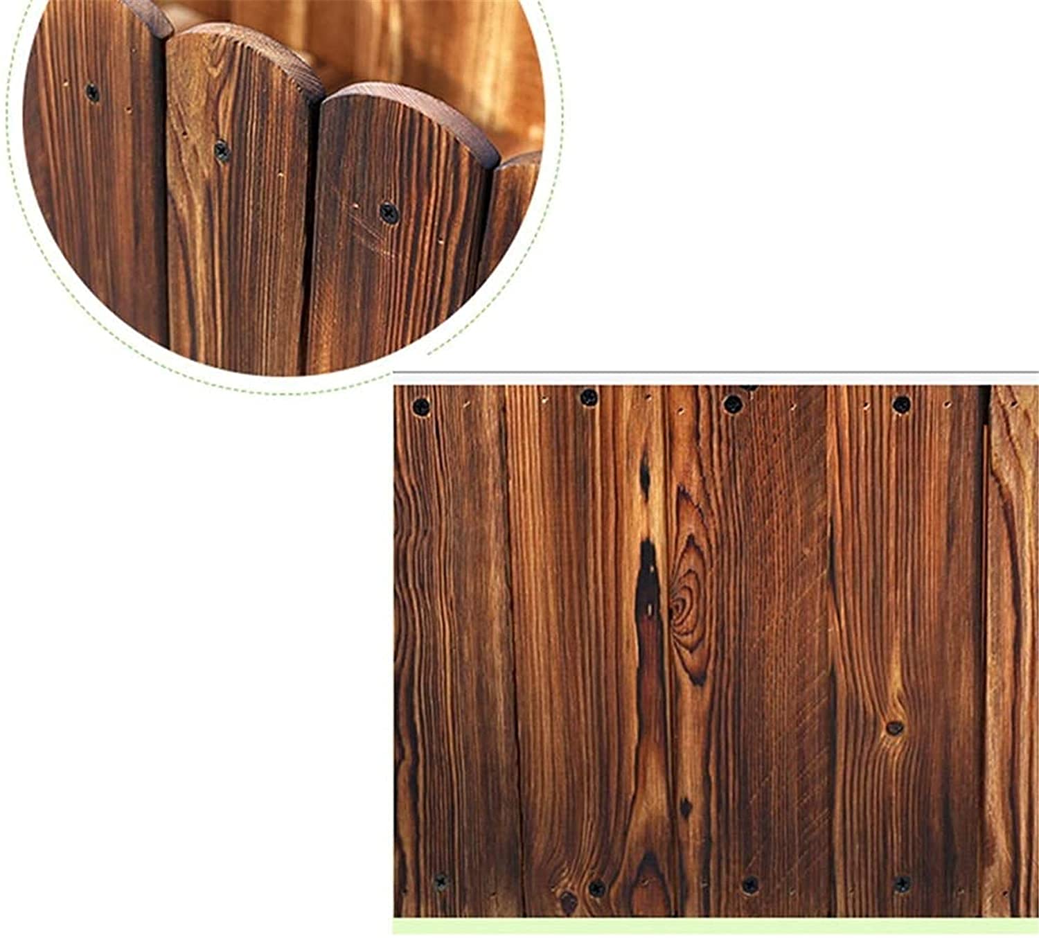 Mesas de Cultivo Balcón al Aire Libre Comedero de Flores Jardinería Caja de plantación de Cama de jardín elevada Caja de plantación (Color:Natural;Size:60X20X30CM)