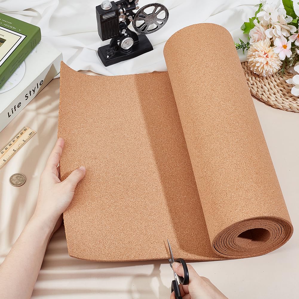 OLYCRAFT Grand Rouleau Liège 3 mx40cm Liège Naturel 3mm D'Épaisseur Panneaux D'Affichage Feuilles Isolantes Lièges Multi Usages L'Artisanat le Bureau L'Organisation et la Décoration