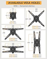 Vista 6 de FORGING MOUNT Soporte de pared giratorio para televisores de 13 a 49 pulgadas, soporte de pared extensible vertical y horizontal, soporte de TV