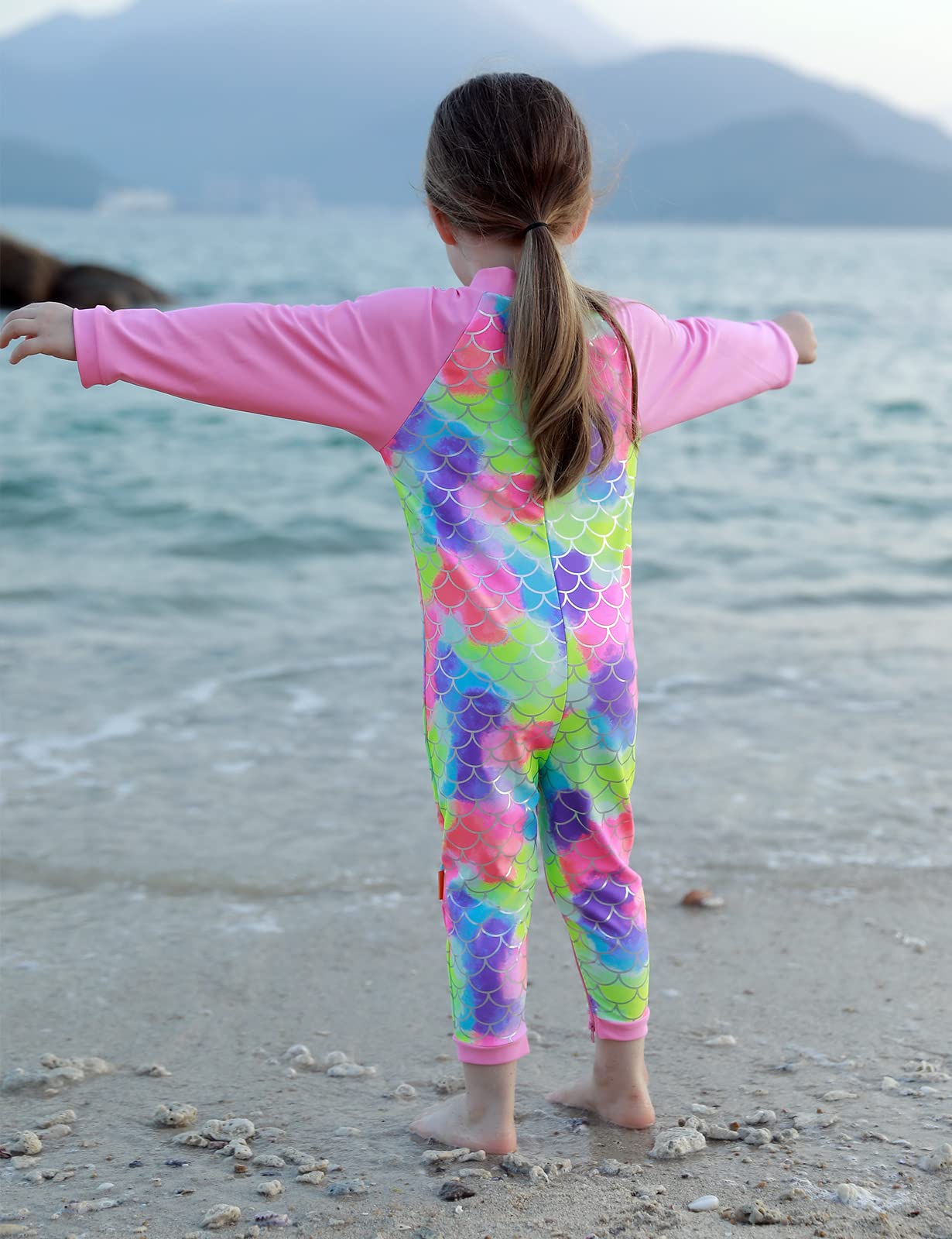 weVSwe Baby Toddler Boy Swimsuit Long Sleeve Baby Swimwear UPF 50+ Sun Protection Rash Guard Swimming Costume with Crotch Zipper 0-3 Years — view 99