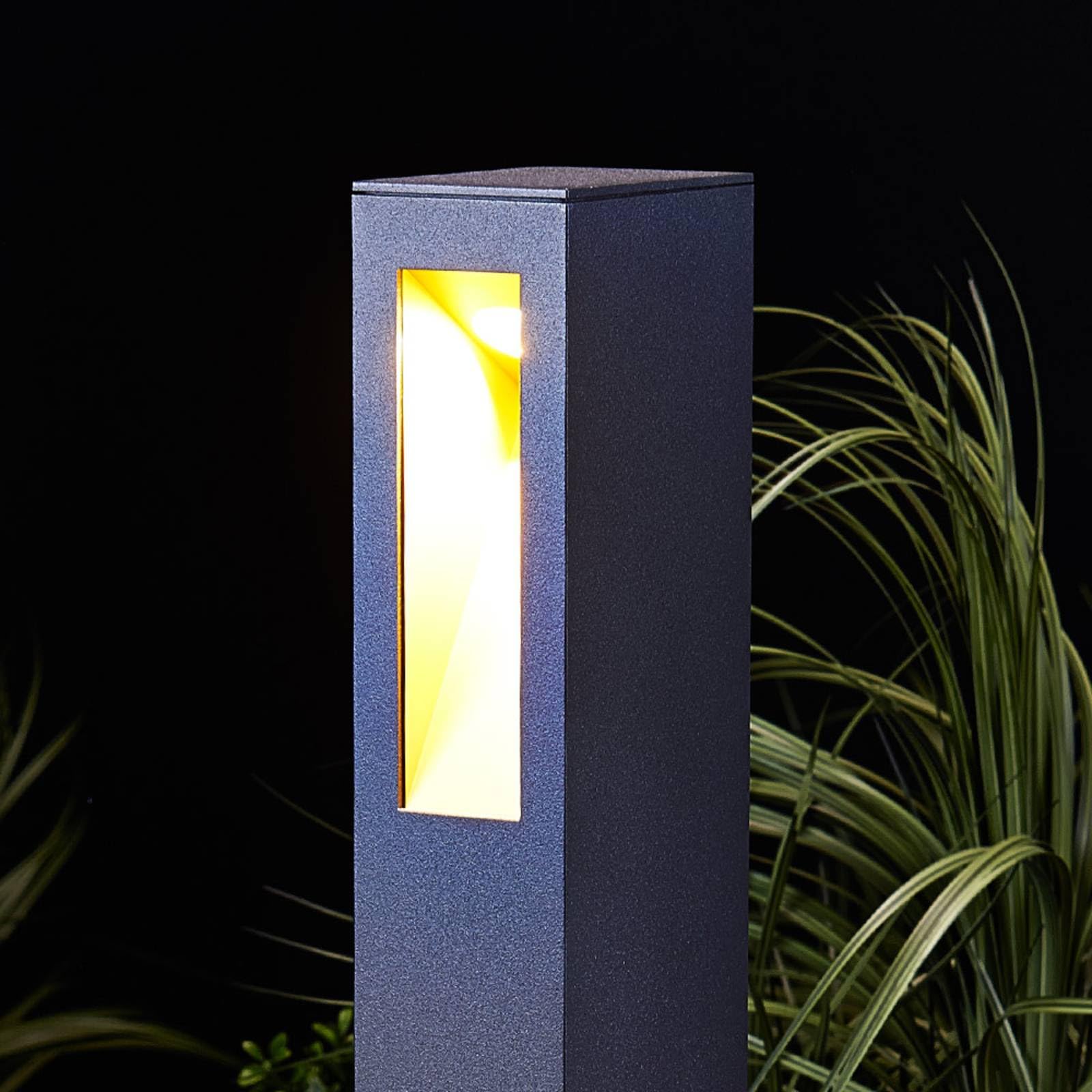 Lucande Keke Außenleuchte – Moderne Pollerleuchte Aus Aluminium, IP44, Schwarz, 70 Cm Hoch, E27 Fassung