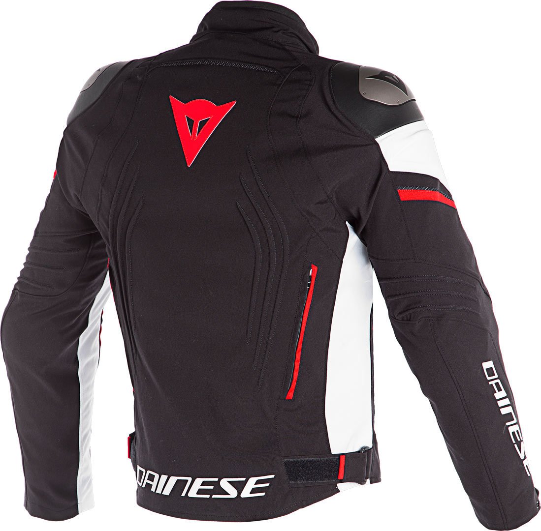 Dainese Racing 3 D-Dry S26 Kurtka tekstylna motocyklowa, czarny/biały/czerwony, 52