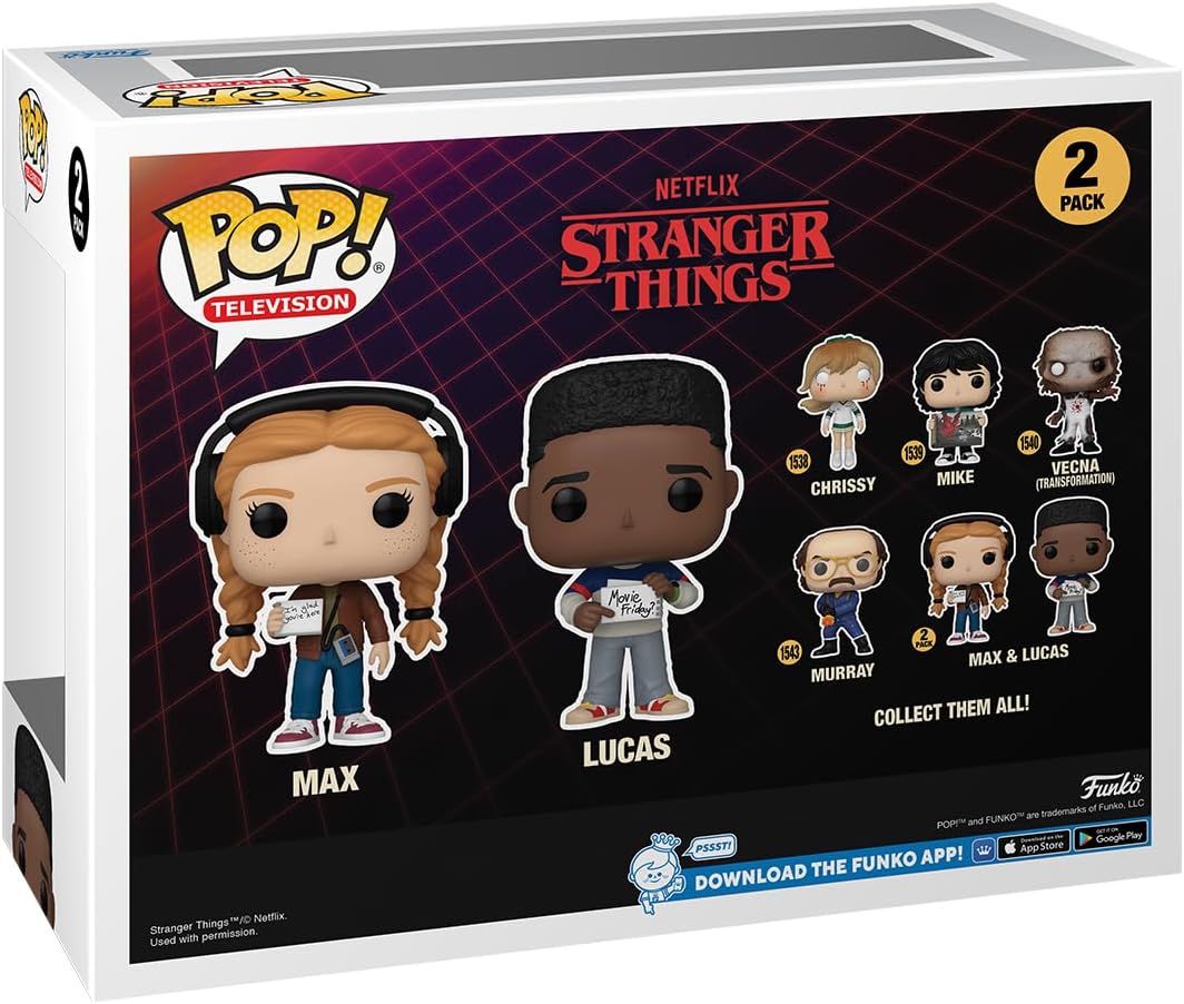 Funko POP! TV: Stranger Things - Max Mayfield & Lucas, 2-Pack - Collectable Vinyl Figure - Gift Idea - Official Merchandise - for Kids & Adults - TV Fans - Model Figure for Collectors and Display