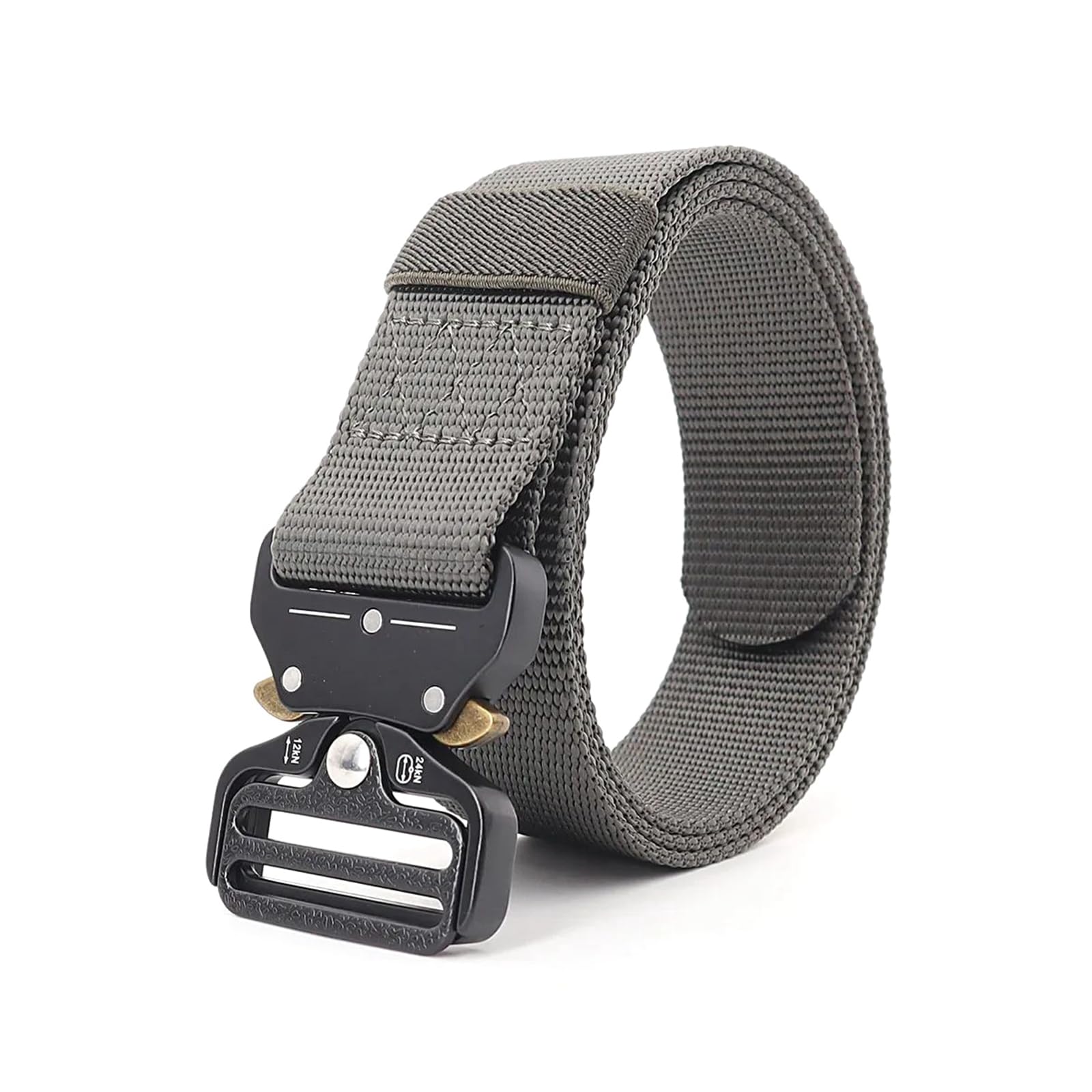 NEFLUM Metal Automatic Buckle Outdoor Tactical Nylon Belt Canvas Sports Belts 3.8 cm Width Casual Decorative Belt, 125x3.8cm