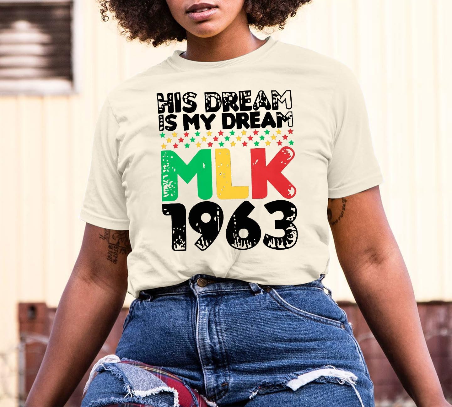 Black History Shirts for Women: His Dream is My Dream MLK 1963 Shirts Black History Month Casual Short Sleeve Top - Image 3