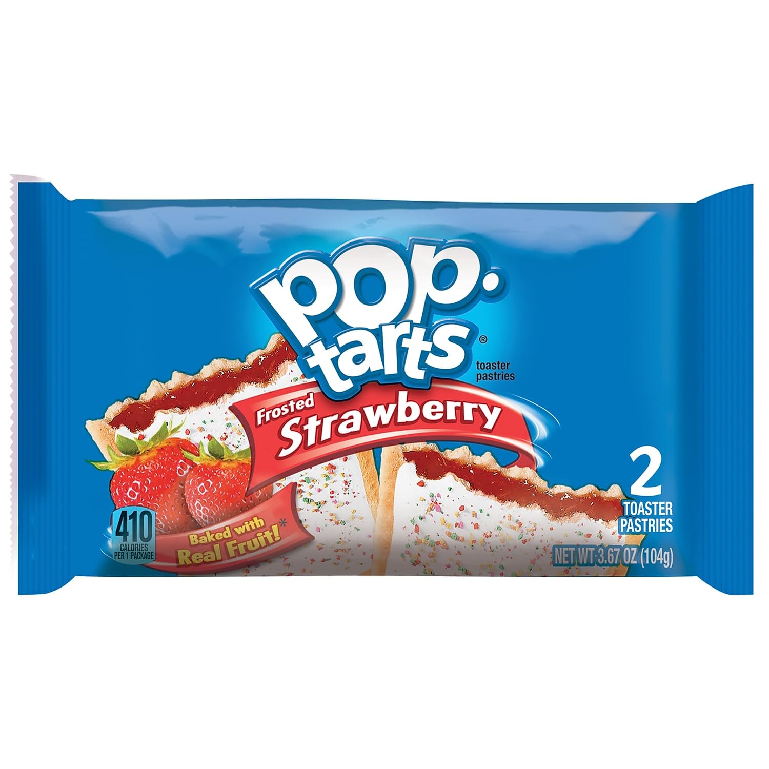 Kellogg's Pop Tarts Frosted Strawberry Toaster Pastries Box of 6/104g