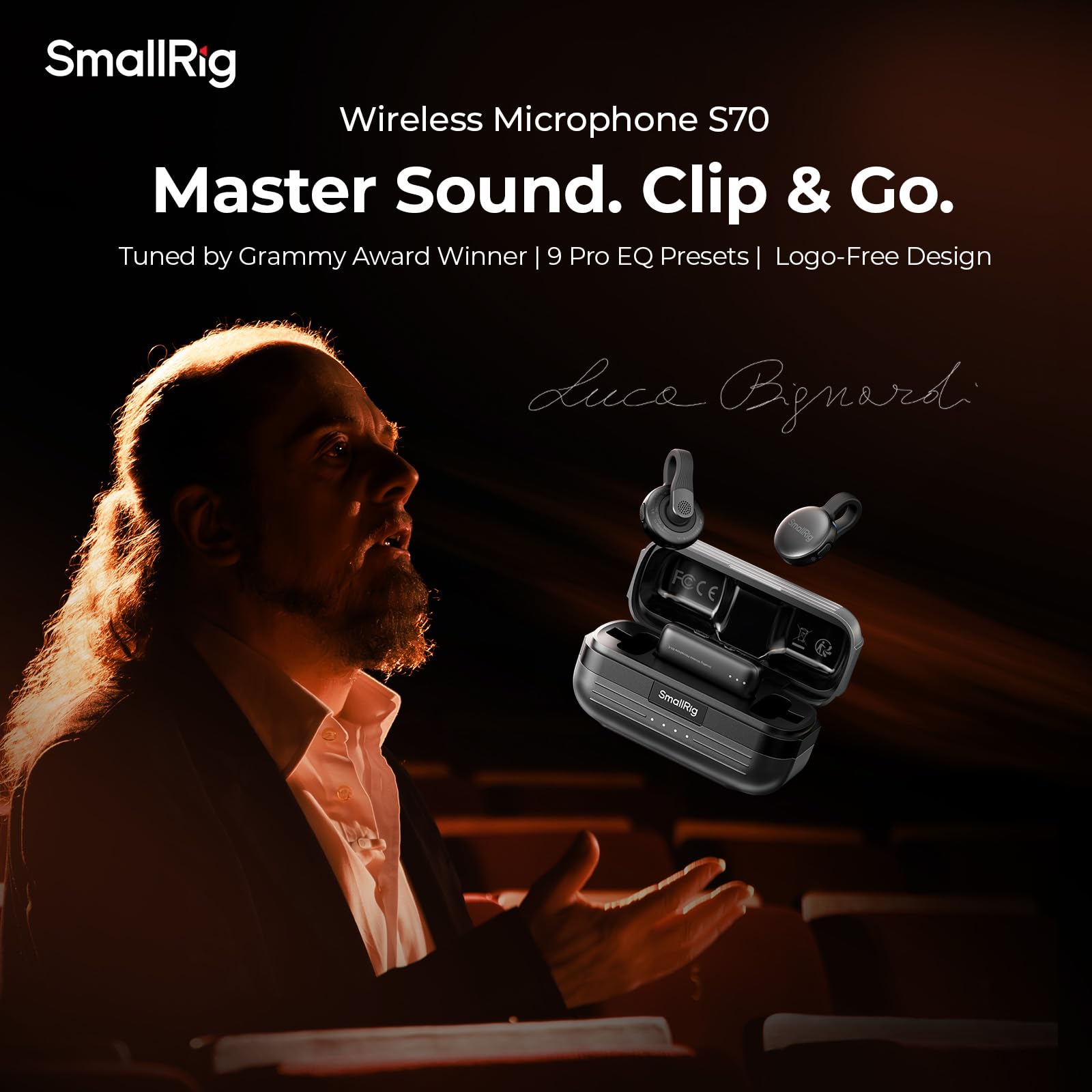 Amazon.com: SMALLRIG Wireless Mic S70-C2 (2 TX + 1 RX + Charging