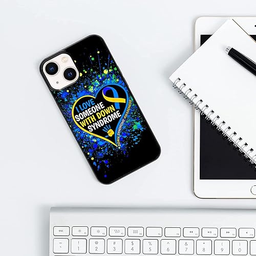 Miniatura 7 de Funda de teléfono con texto en inglés "I Love Someone with Down Syndrome Down" para iPhone 16 16E 15 14 13 12 11 Pro Max S25 S24 S23 S22 S21 FE
