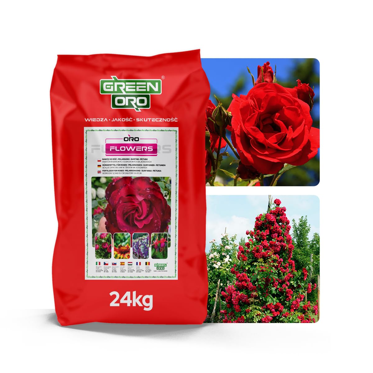 ORO FLOWERS 24KG – Langzeitdünger für Rosen und Beetblumen, Spezialdünger