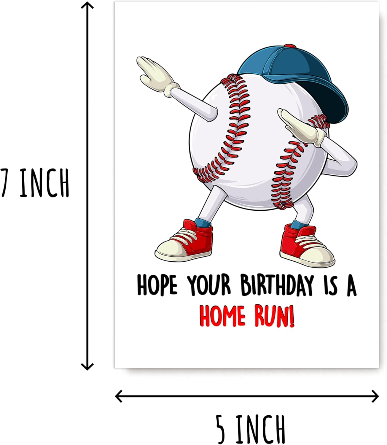 Hope Your Birthday Is A Home Run Card - Baseball Birthday Card - Card For Son Brother Boyfriend - Funny Baseball - Image 2
