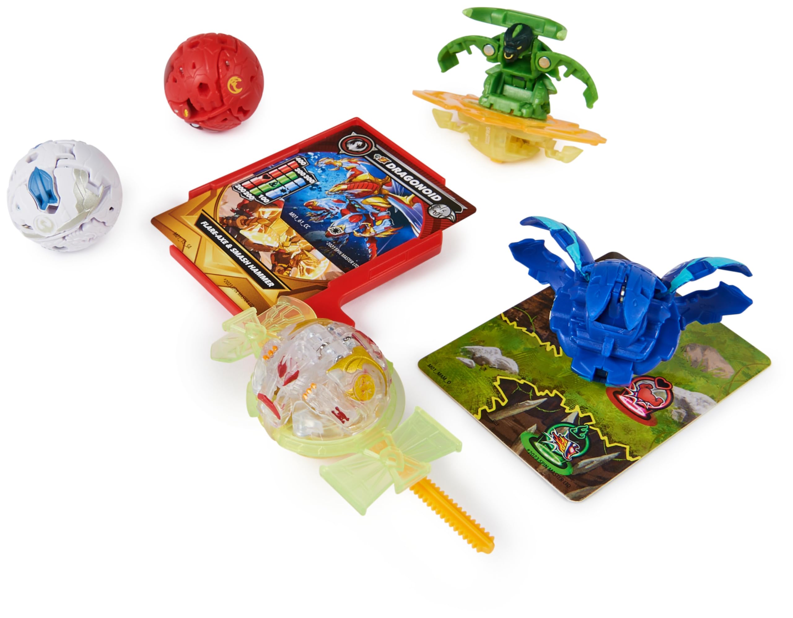 BAKUGAN 3.0 - Battle Pack - Hammerhead, Titanium Dragonoid, Nillious, Bruiser Special Attack et 1 Dragonoid, 2 Anneaux, 1 Carte Lanceur Et 12 Cartes - Collection - Jouet Enfant 6 Ans Et +