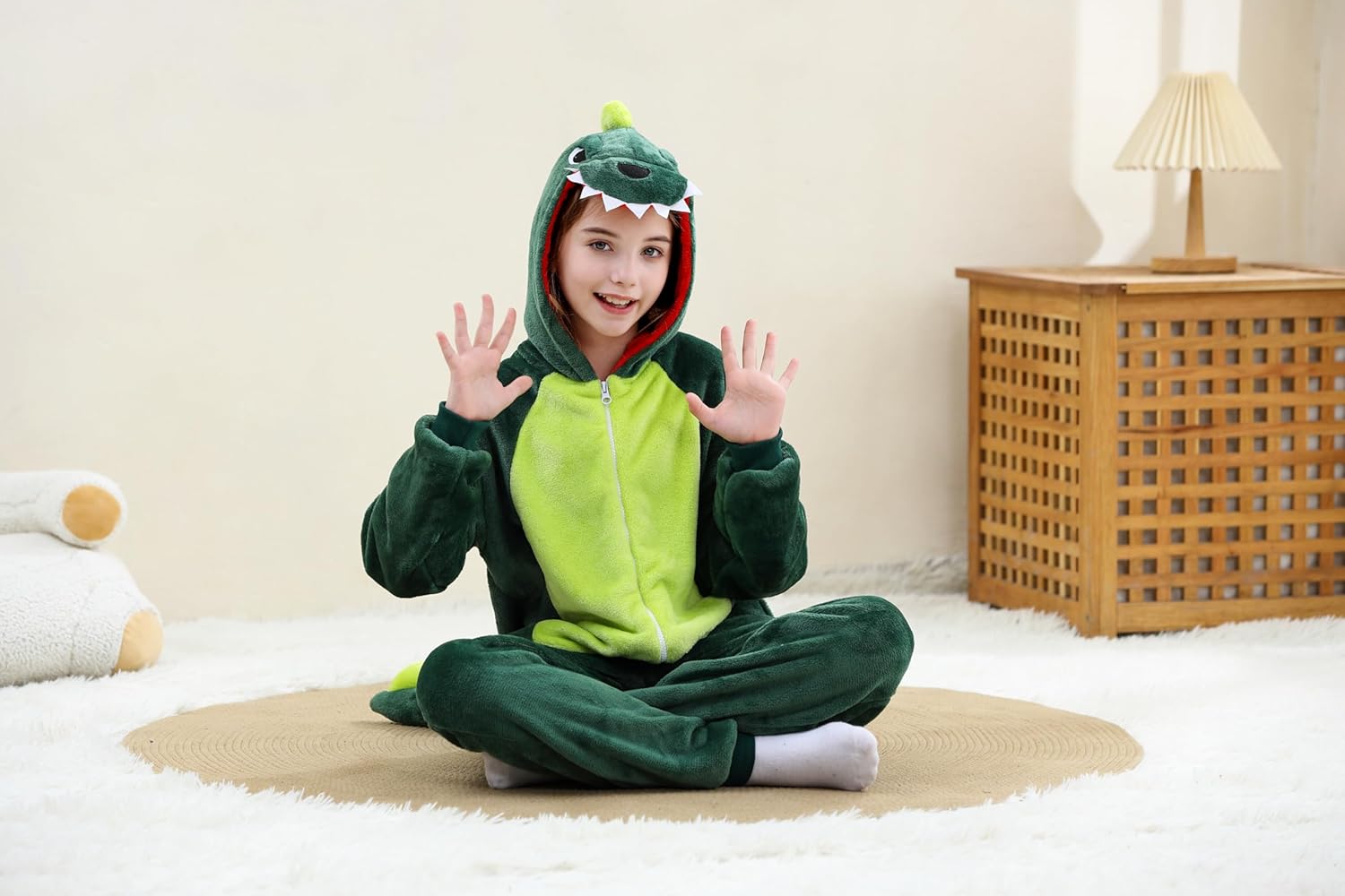 Unisex Adult Onesie Pajamas, Polar Fleece Cosplay Animal One Piece Halloween Costume Pajamas Homewear - Image 6