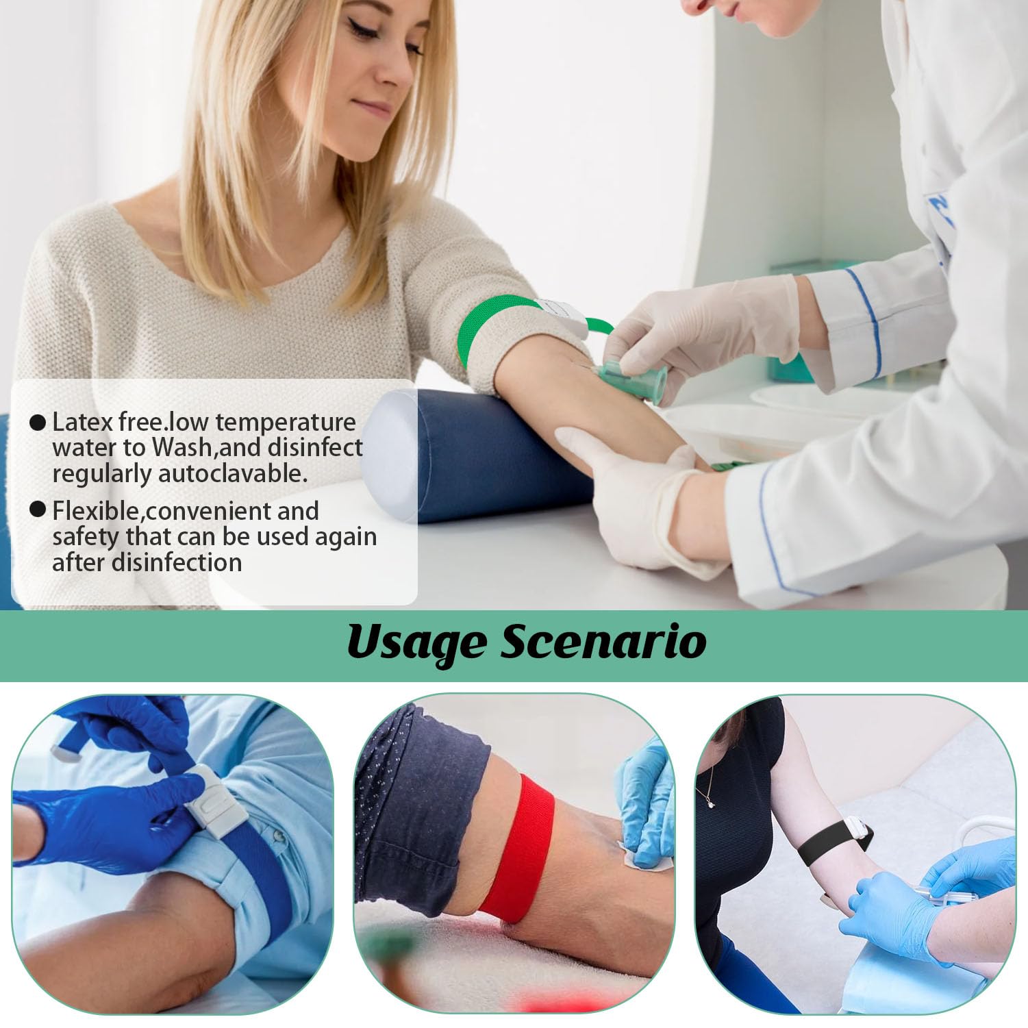 ROLSELEY Medical Nurse Tourniquet With PLANT BANANA LEAF Pattern, Quick & Slow Release - ABS - View #11