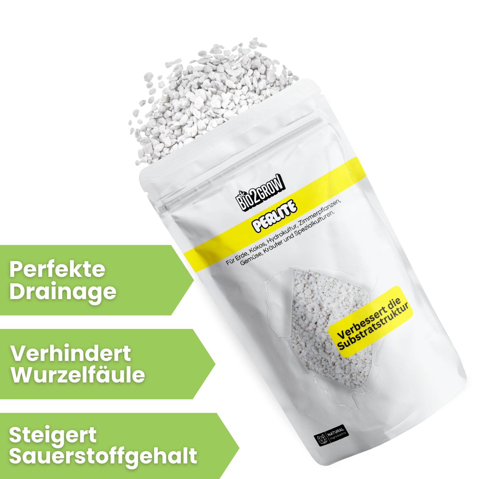 Perlite - Perlite für Pflanzen Drainage Vulkangestein Anbau Blumenerde Erde Substrat (40 Liter)