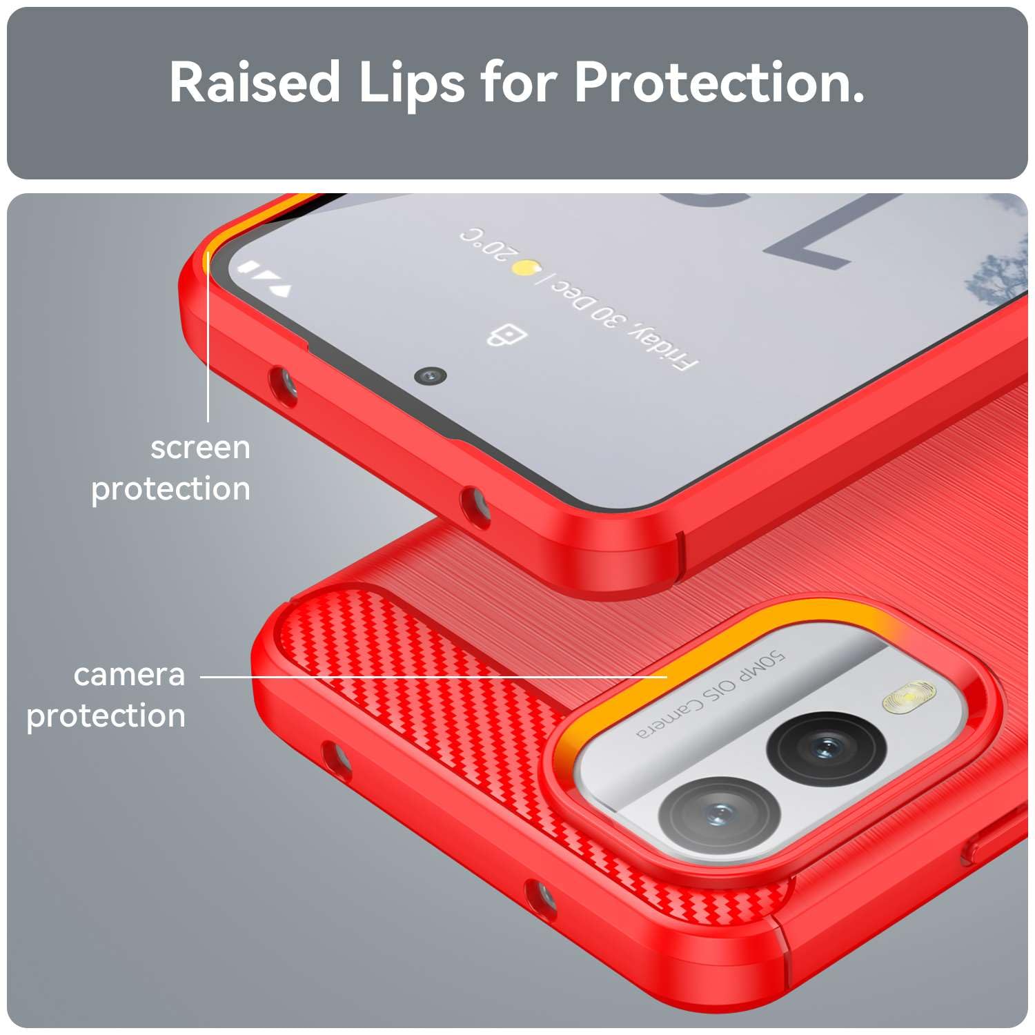 Custodia Per Nokia X30 Con Cordino Regolabile – Cover Sottile Antiurto In Silicone Bianco, Laccio In PPM