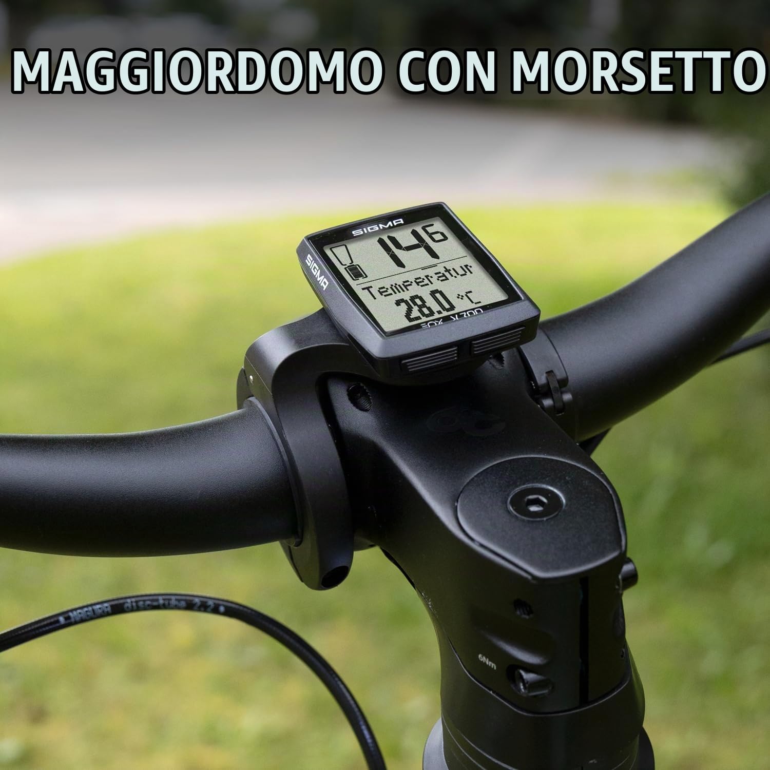 SIGMA EOX VIEW 700 | per bici elettrica con OVER CLAMP BUTLER incluso | Contachilometri impermeabile per bici elettriche | Compatibile con l'app gratuita EOX