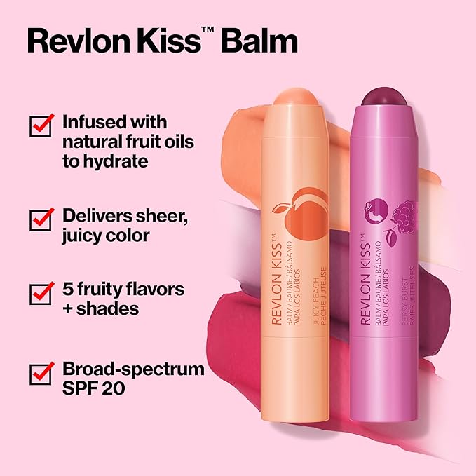 ☀️ Juicy Summer Lips! 🍓 Revlon Kiss Balm SPF 20