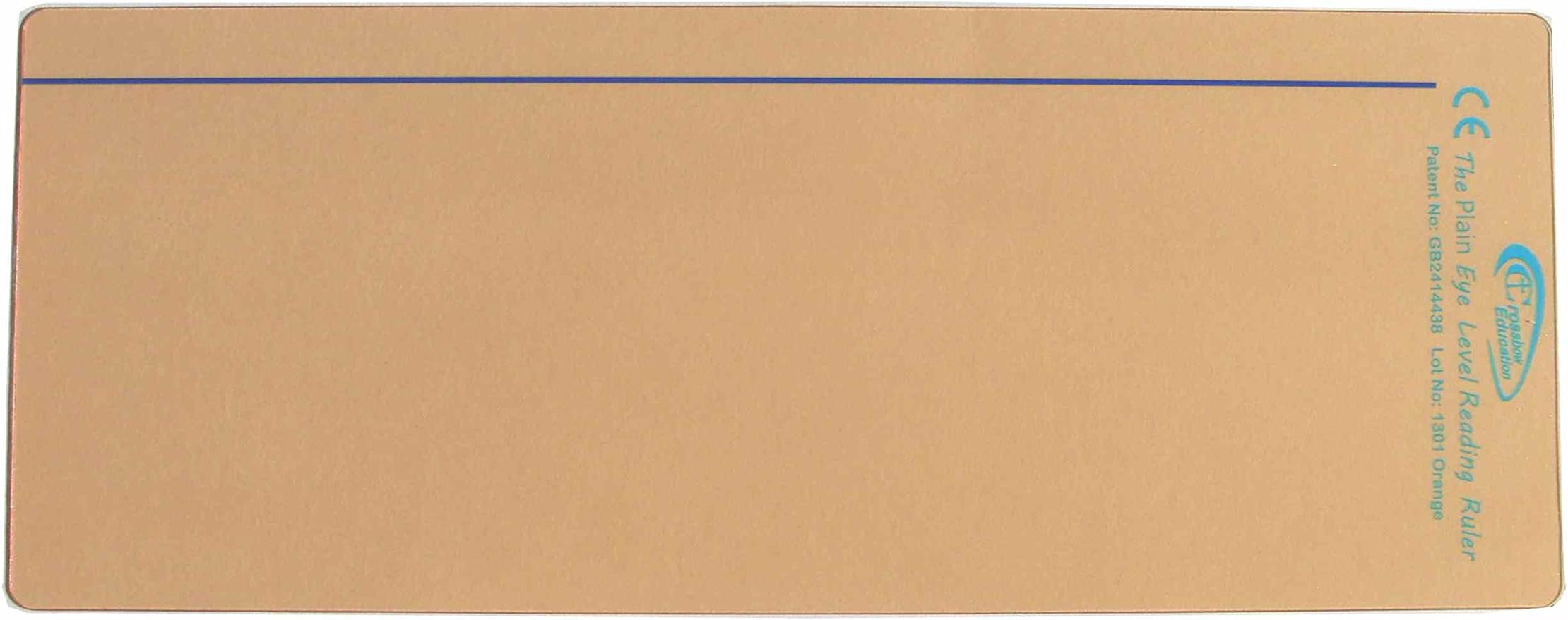 Crossbow Education Plain Window Reading Ruler - Orange (Pack of 10), EYEP58