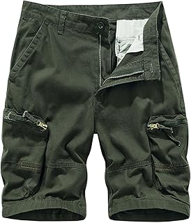 Pantalones cargo para hombre, color negro, pantalones cortos de camuflaje, monocolor, bermudas, pantalones cortos de cargo 3/4, pantalones cortos de ocio, pantalones cortos de ocio,
