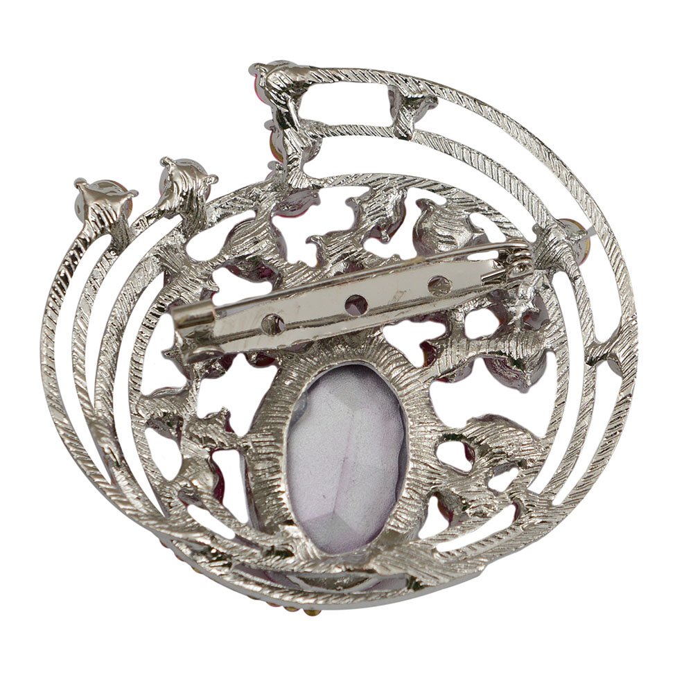 Freshwater Pearl Brooch in Silver Tone Setting