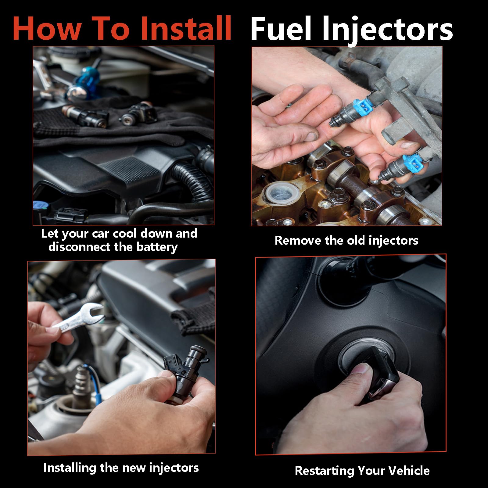 Liangchi Fuel Injectors 6 Holes Set of 6 for Honda Accord 2003