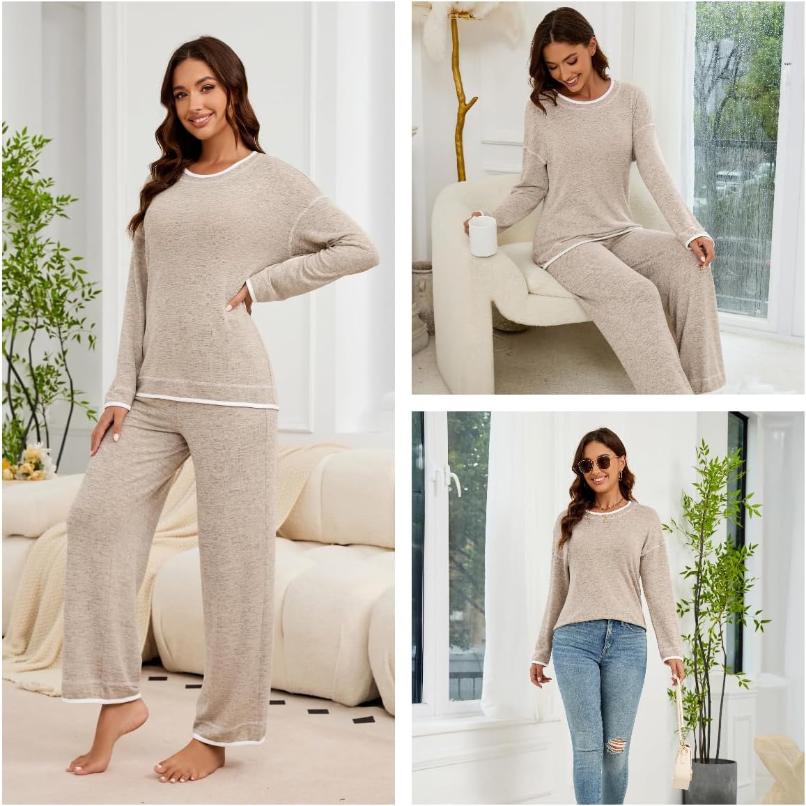 Blooming Jelly Womens Pajamas 2 Piece Lounge Set Cute Pajama Set Fall Pockets 2025 Pjs - Image 5