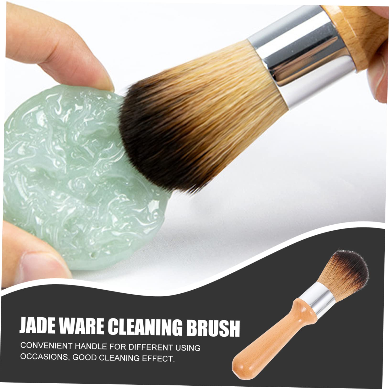 Anneome Cepillo De Limpieza De Madera Con Mango Ergonómico Para Instrumentos Musicales 4 Unidades Para Jade Y Objetos De Arte.