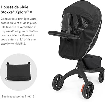 Stokke Xplory X Rain Cover, Black - Keep Baby Dry - Easy to Use