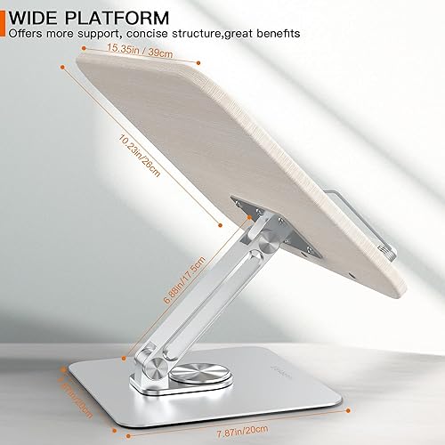 Miniatura 6 de HARRYFIT Soporte para libros para lectura, rotación de 360 y soporte ajustable para libros de múltiples alturas, soporte plegable para libros de