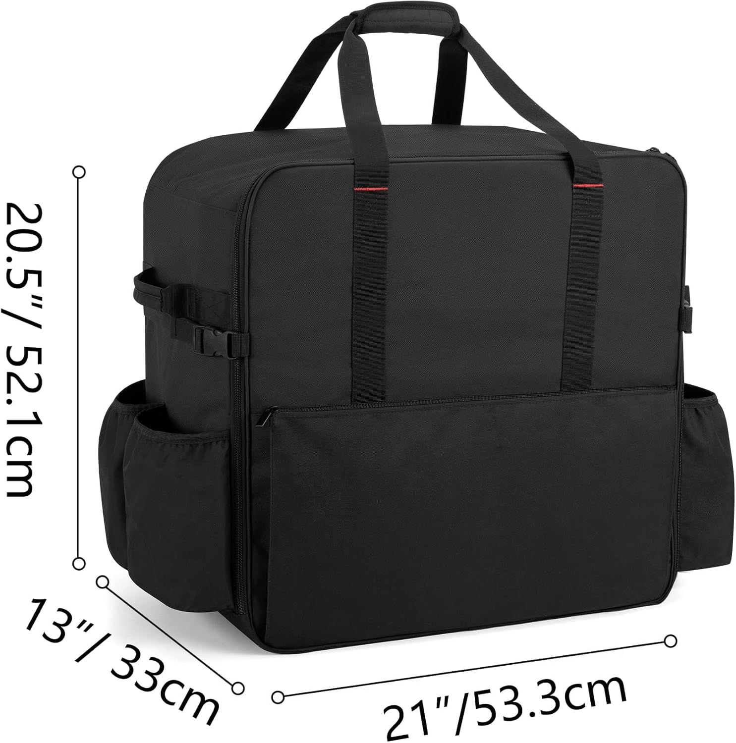 samdew 17 Inch Tabletop Griddle Carry Bag, Outdoor Grill Cover Compatible with Blackstone 17 Inch Tabletop Griddle with Hood, Portable Camping Grill Storage Case with Multi-Pockets, Bag Only