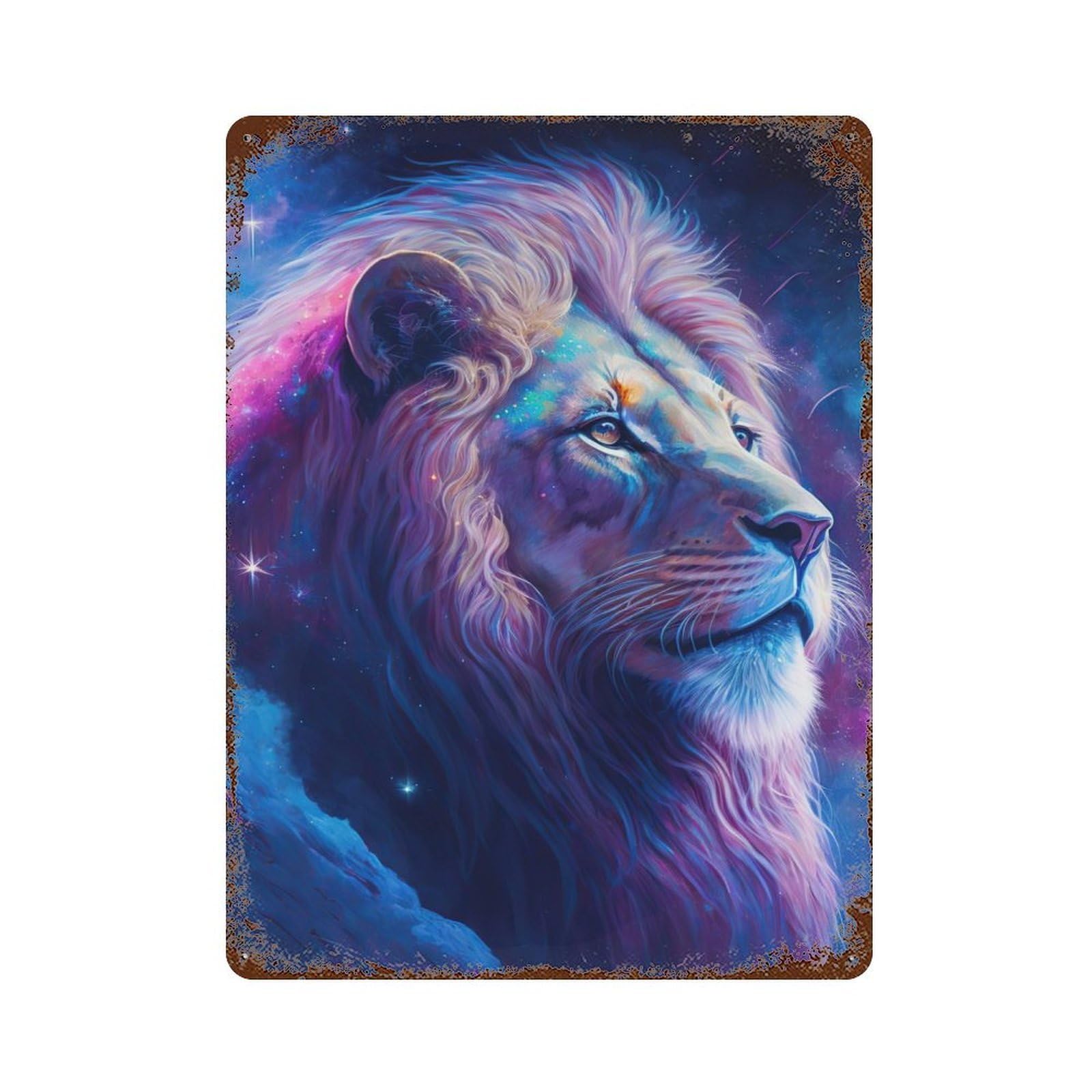 Lion Neon Retro Metal Sign 15.7"x11.8", for Garage, Bar And Workshop Decor, Shabby Chic Decor