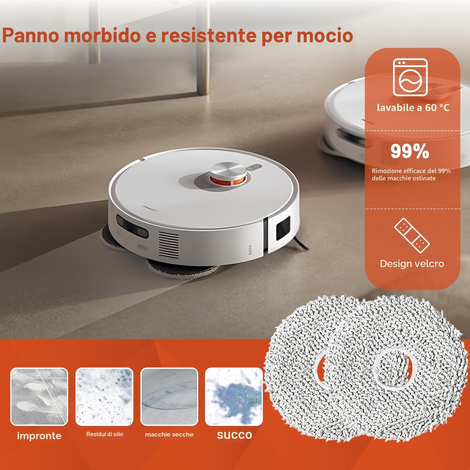 Kit Accessori Ricambi Compatibili Con Xiaomi Robot Vacuum X20+ / X20 Plus, 1 Spazzola Principale, 4 Sacchetti Polvere, 4 Spazzole Laterali, 4 Filtri, 4 Panni Mop, 1 Spazzola Pulizia-18 pezzi